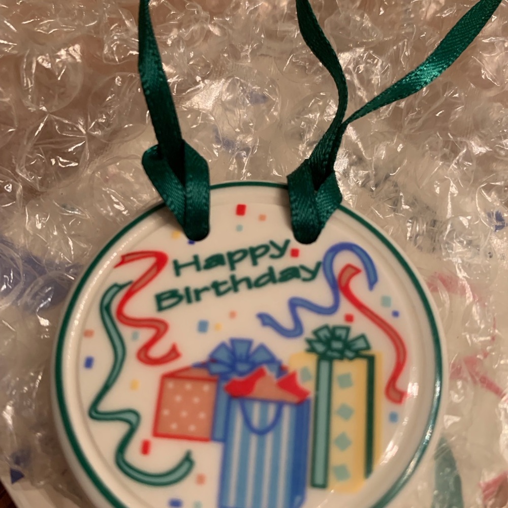 Longaberger Happy Birthday tie on